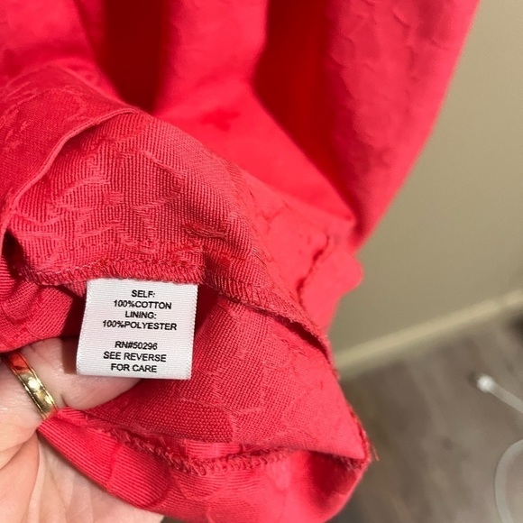 Maurice’s Coral Sleeveless Floral Dress Front Twist Size 9/10 Preppy Minimalist - Picture 4 of 7